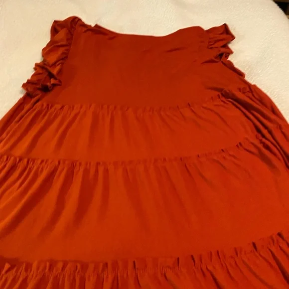 Zenana Outfitters Women’s Dress in Vibrant Orange - Picture 6 of 6